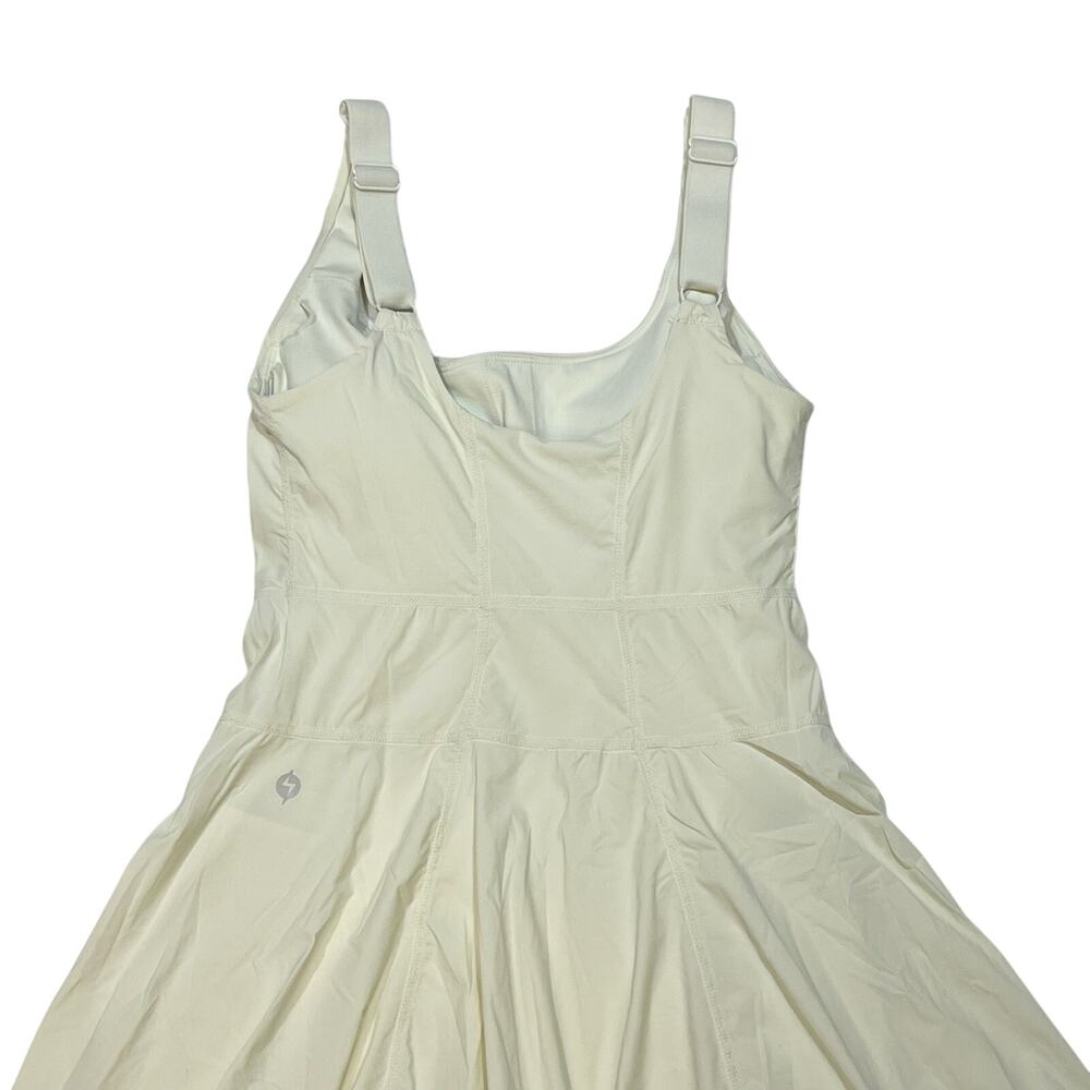 Popflex Tie-Breaker Superdress Active Exercise Tennis Skirt Pockets White XS - Picture 3 of 5